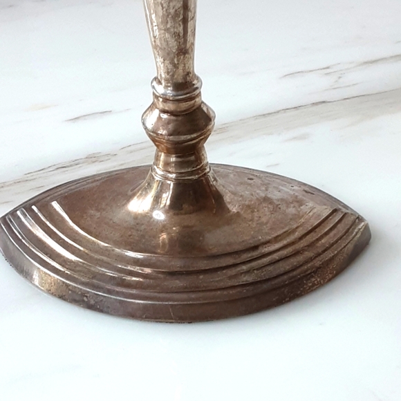 Sheffield Styled VTG Sterling Silver Plated Georgian Candlesticks - Picture 6 of 10